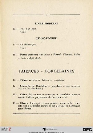 Faiences - Porcelaines