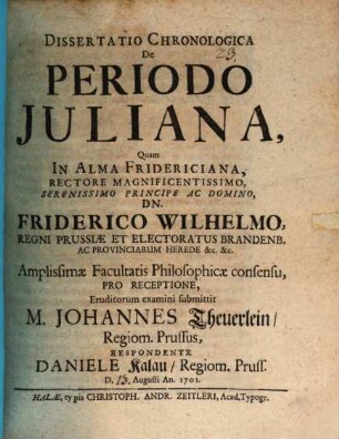 Diss. chronol. de periodo Iuliana