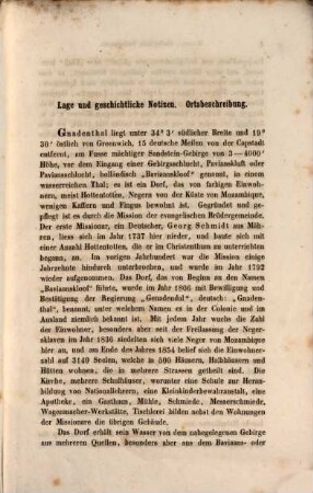 Naturhistorische und medicinische Beobachtungen über Gnadenthal in Süd-Afrika