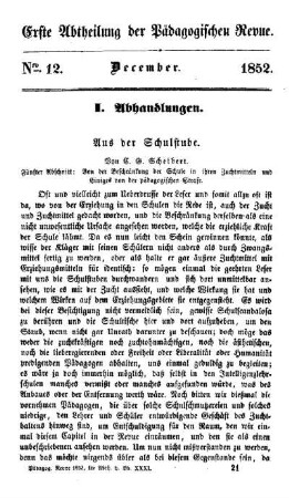 Aus der Schulstube : fünfter Abschnitt