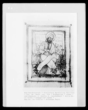 Evangeliar — Evangelist Lukas, Folio 11 verso