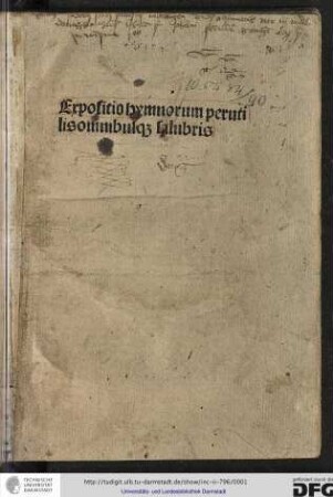 Expositio hymnorum perutilis omnibusque salubris.