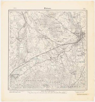 Messtischkarte von Bütow Zum Projekt gehörend: Hermann Jansen: Messtischkarte, Teilblatt 532 (Bütow) 1:25000