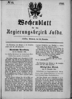 Nr. 95, Ausgabe vom 28. November 1866