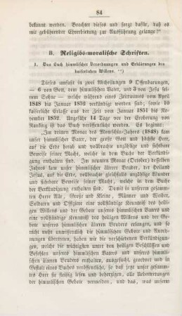 B. Religiös-moralische Schriften