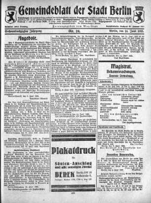 1925,24: Nr. 24, 14. Juni 1925