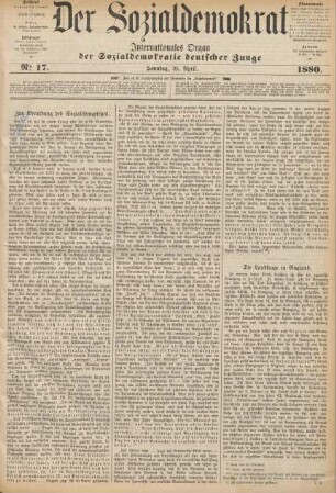 No 17. Sonntag, 25. April. 1880.