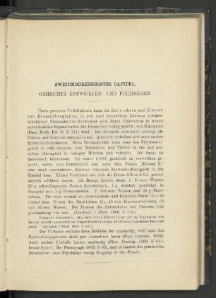 Zweiundreissigstes Capitel. Gemischte Entwickler- und Fixirbäder.