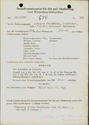 Ziegler, Friedrich