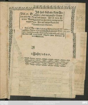 Ein kurtzer unterricht aus Gottes Wort/ Wie man in Sterbensleufften sich Christlich verhalten soll