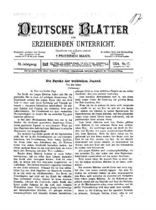 Die Psyche der weiblichen Jugend