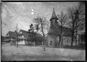Beiertheim Breite Straße 94-96 mit Sankt Michael Kapelle Ansicht von Südwesten