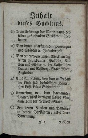 Inhalt dieses Büchleins.