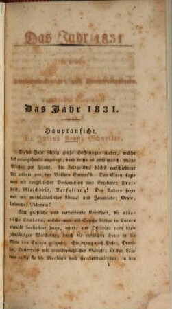 Das Jahr 1831 in seinen Staatsumwälzungen und Hauptereignissen vollständig dargestellt