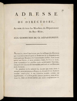 1-4, Adresse Du Directoire