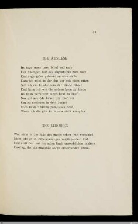 Der Lorbeer