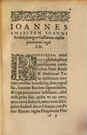 Ioannis Amaritonis Nonetani Commentariorum in epistolas Q. Horatii Flacci, Liber primus