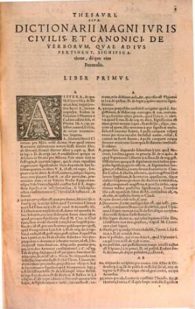 Lexicon Iuris Civilis et Canonici : sive potius Thesaurus de Verborum quae ad Ius pertinent Significatione