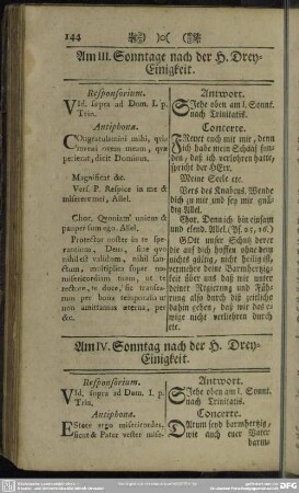 Am III. Sonnatge nach der H. Drey-Einigkeit
