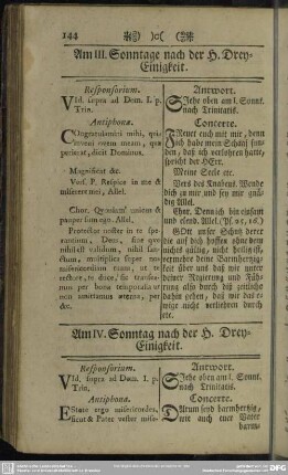 Am III. Sonnatge nach der H. Drey-Einigkeit