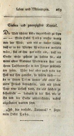 Sieben und zwanzigstes Kapitel