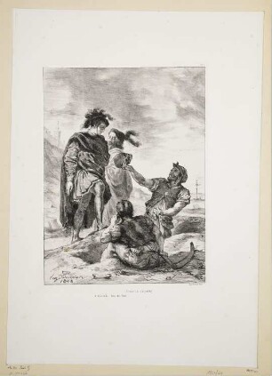 Hamlet und Horatio bei den Totengräbern, Blatt 14 der Folge "Illustrationen zu Shakespears Hamlet"