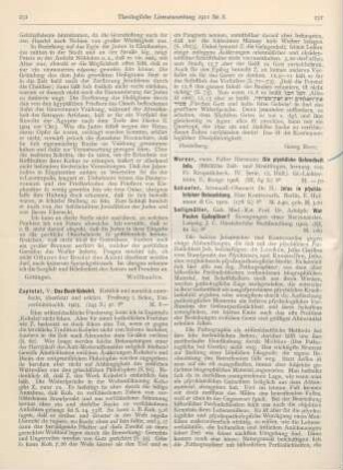 232-236 [Rezension] Schaefer, H., Jesus in psychiatrischer Beleuchtung
