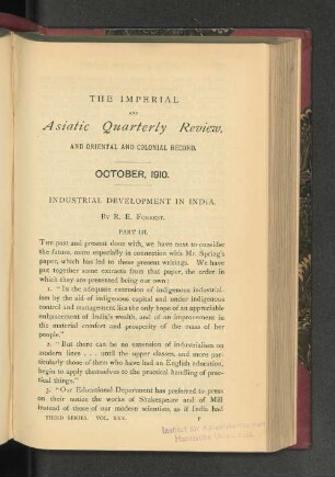Vol. XXX, Nr. 60. October, 1910.