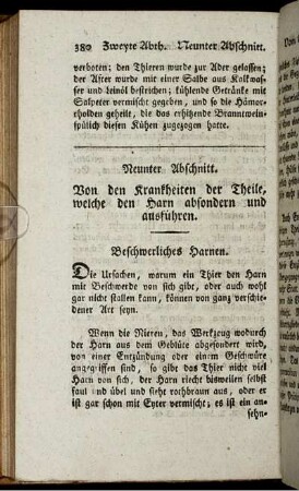 Neunter Abschnitt. Von den Krankheiten der Theile, welche den Harn absondern und ausführen.