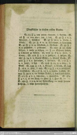 Druckfehler in diesem ersten Bande