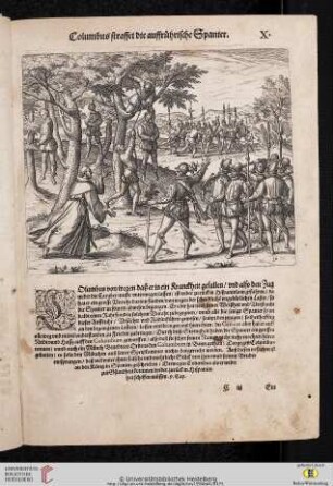 Columbus straffet die auffrührische Spanier