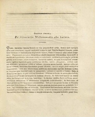 De Mohammede Ibn Batuta, Arabe Tingitano Eiusque Itineribus : Commentatio Academica ...