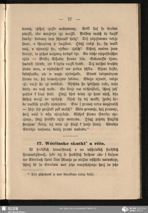 17. Wótčinske skutki*a rěče
