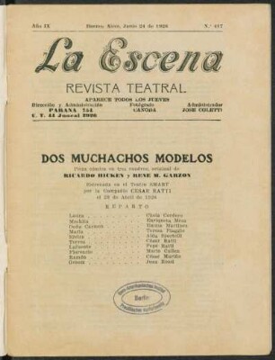 Dos muchachos modelos : pieza cómica en tres cuadros