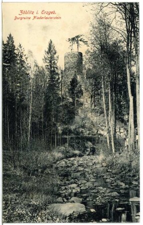 Zöblitz. Burgruine Niederlauterstein