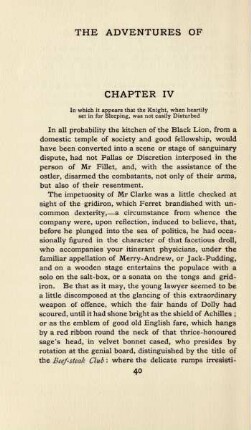 Chapter IV. In which it appears that the knight, when heartily set in for sleeping, was not easily disturbed