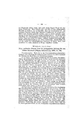 Sechszehn Thesen über die pädagogische Bildung für das höhere Schulamt (Allgem. Schulzeitung, 1876, Nr. 24)