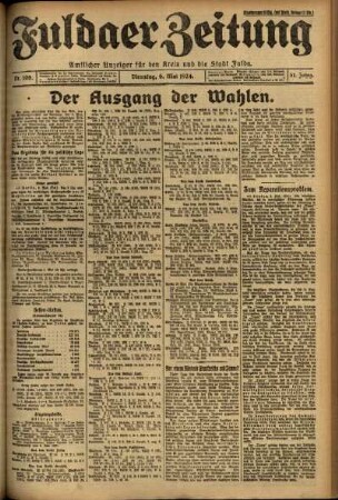 Ausgabe vom Dienstag, den 06. Mai 1924.