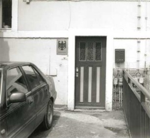 Bad Schandau-Schmilka, Schmilka Nr. 24. Grenzkontrollpunkt Schmilka, Dienstgebäude der Grenzschutzstelle, Nebeneingang