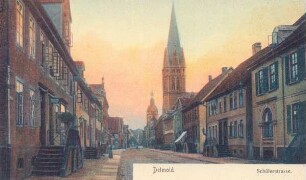 Blick in die Schülerstraße, 1904. Detmold. Ansichtskarte. Geschenk von Jochen Ziemer, Kassel