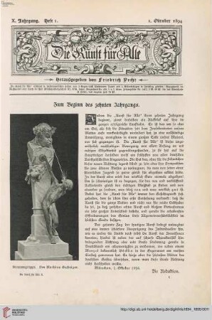 Heft 1 (1. Oktober 1894)