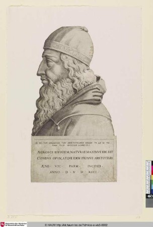 [Buste d'Aristote; Aristotle; Aristoteles]