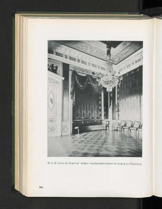 Gelbes Gesellschaftszimmer im Schloß zu Würzburg.