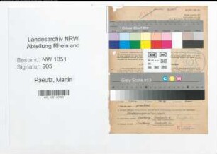 Entnazifizierung Martin Paeutz , geb. 25.09.1912 (Kaufmann)