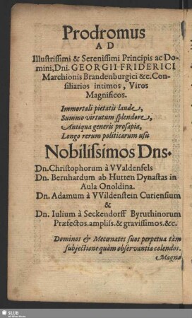 Prodromus ...