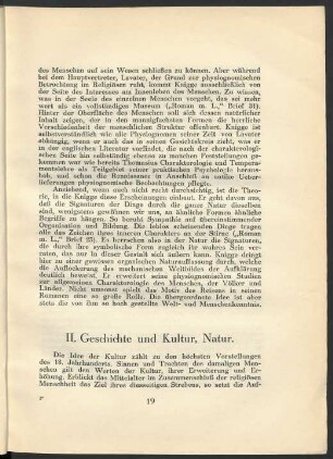 II. Geschichte und Kultur, Natur.