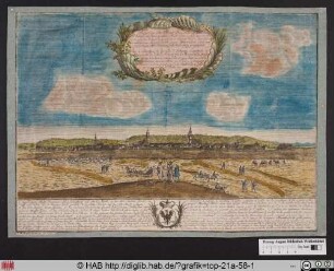 Prospect der Hochfürstl. Brandenburg-Culmbach Haupt und Universitaets Stadt Erlangen.