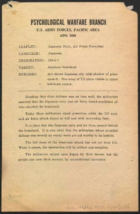 Japanese Navy, Air Force Powerless