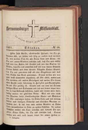 N° 10. Oktober. 1861