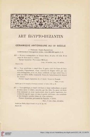 Art égypto-byzantin (No. 245 - 261)